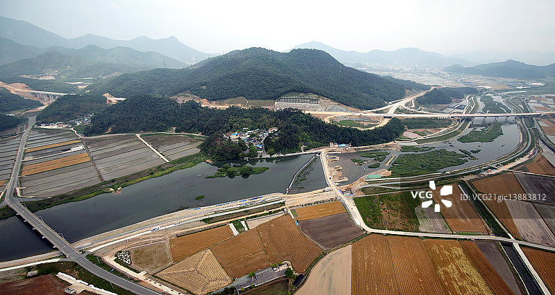 全罗南道长兴郡的韭菜种植园图片素材