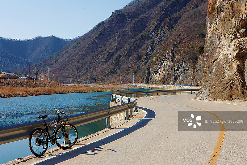 东江，旌善，江原道图片素材