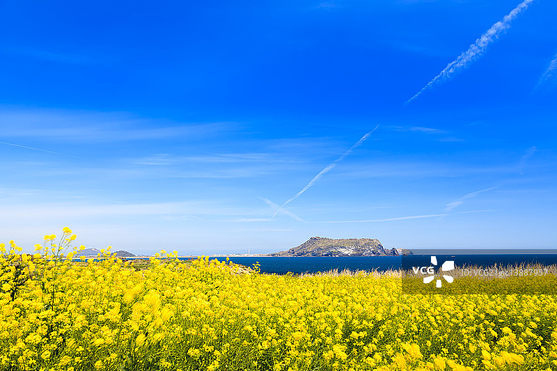 城山日出峰，涉地可支，济州岛图片素材