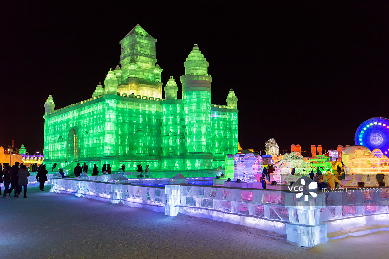 哈尔滨冰雪大世界景观图片素材