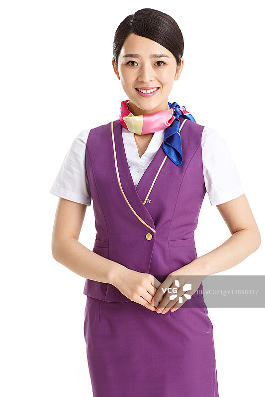漂亮的青年女乘务员图片素材
