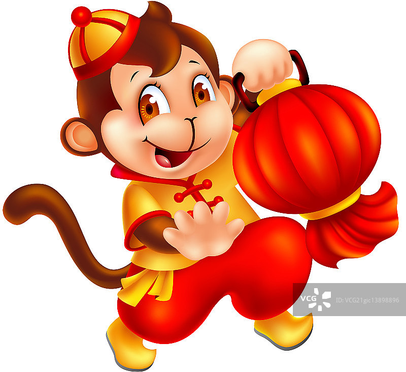 猴年插画图片素材