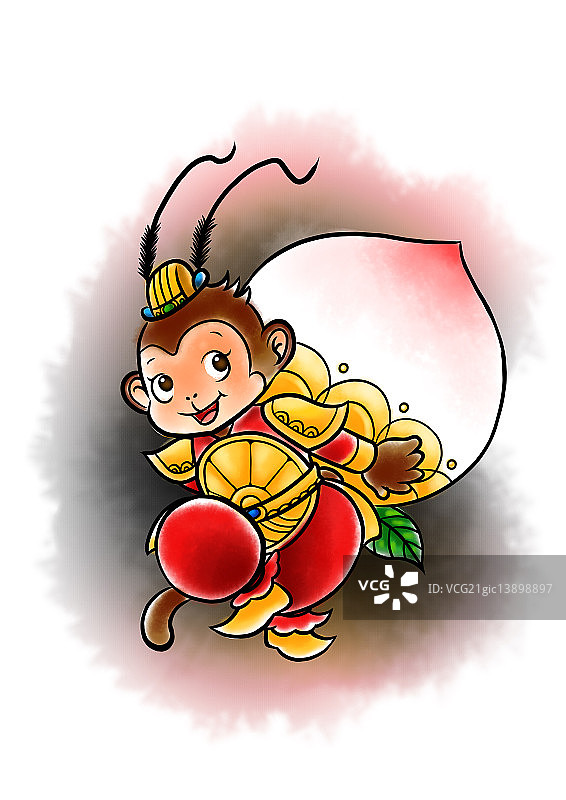 猴年插画图片素材