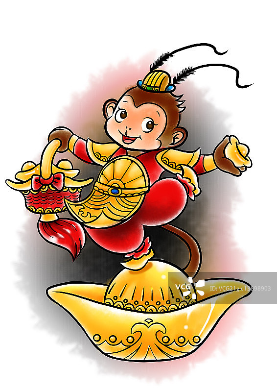 猴年插画图片素材