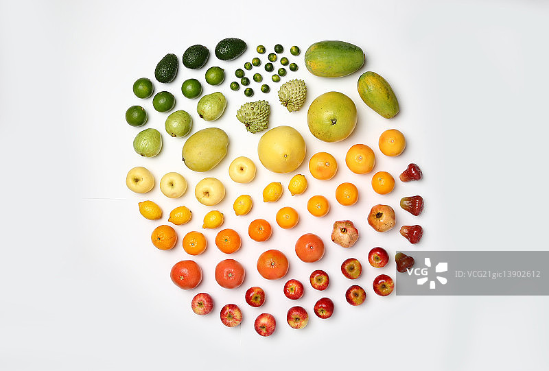 彩虹渐变水果图片素材