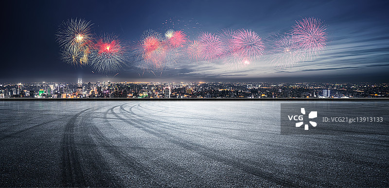 上海城市风光道路平台图片素材