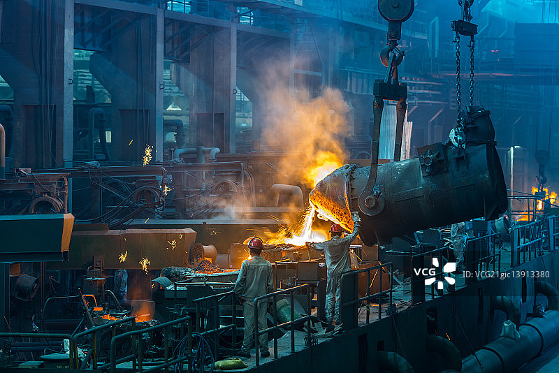 钢铁厂车间内景图片素材