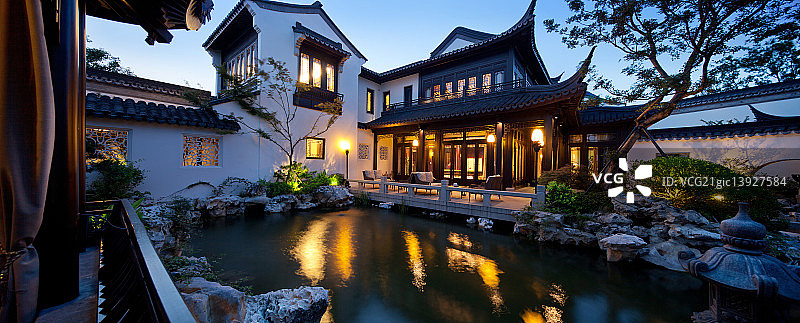 中式园林别墅图片素材