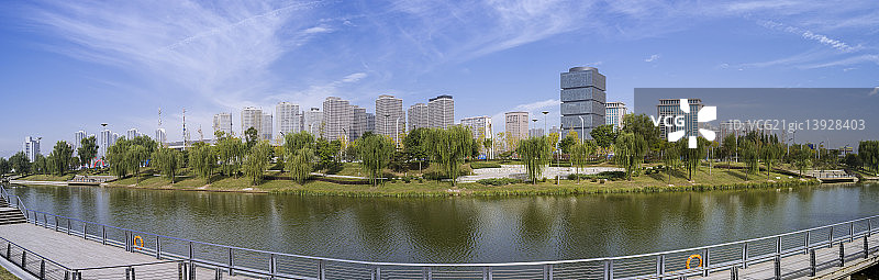 太原市城市建筑风光全景拼接图片素材