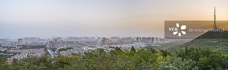 安徽省淮南市全景鸟瞰图片素材