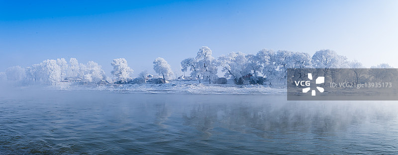 冬日吉林雾凇岛雾凇图片素材