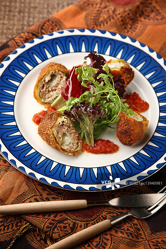 西式炸肉卷图片素材