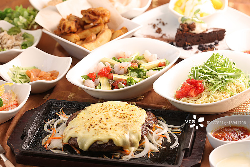 芝士汉堡套餐图片素材