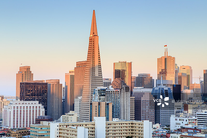 黄昏的旧金山图片素材