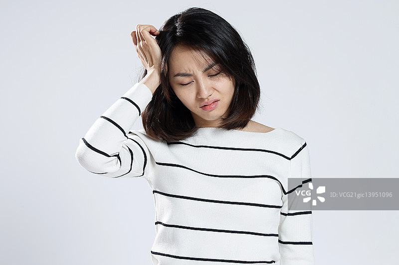 青年女人头疼图片素材