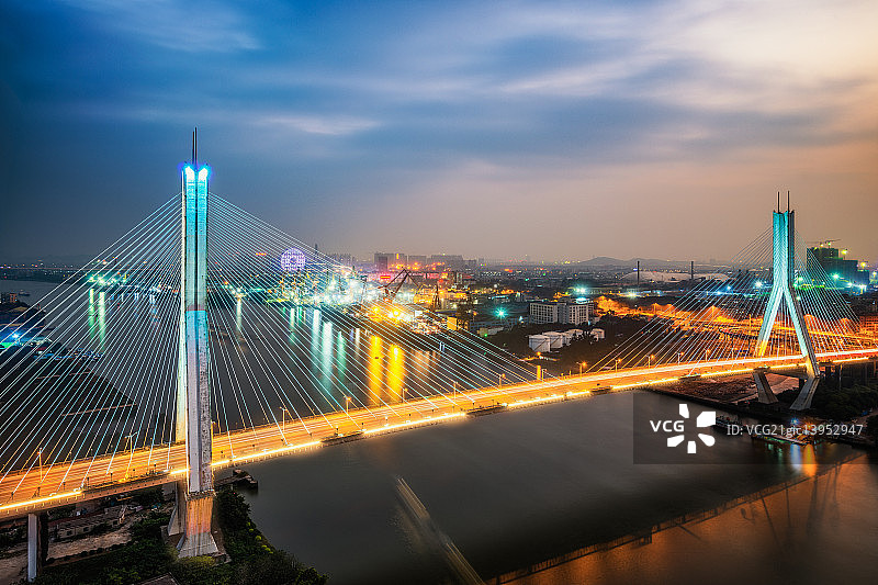 广州城市夜景,广州圆图片素材