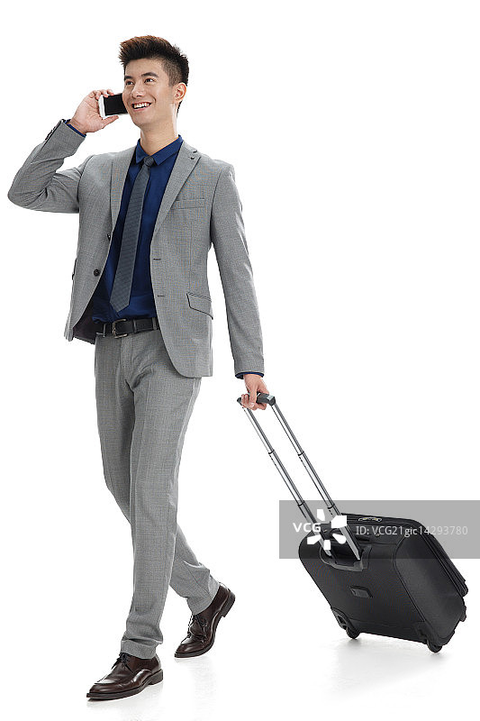 青年男人商务旅行图片素材