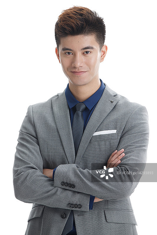 自信的商务青年男人图片素材
