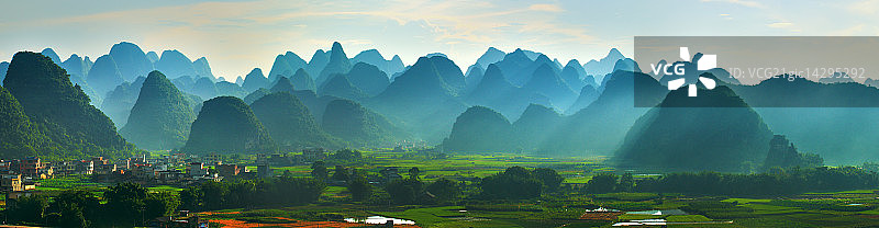 广西桂林梯田图片素材