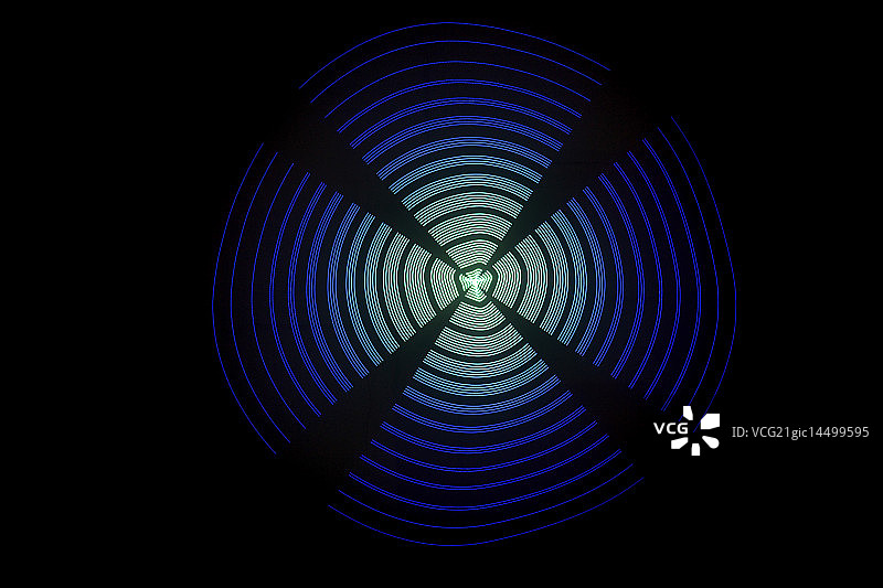 蓝绿蝶形渐变光绘创意图片素材