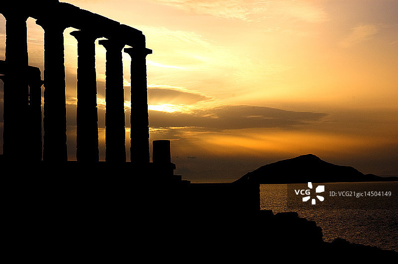希腊波塞冬神庙图片素材
