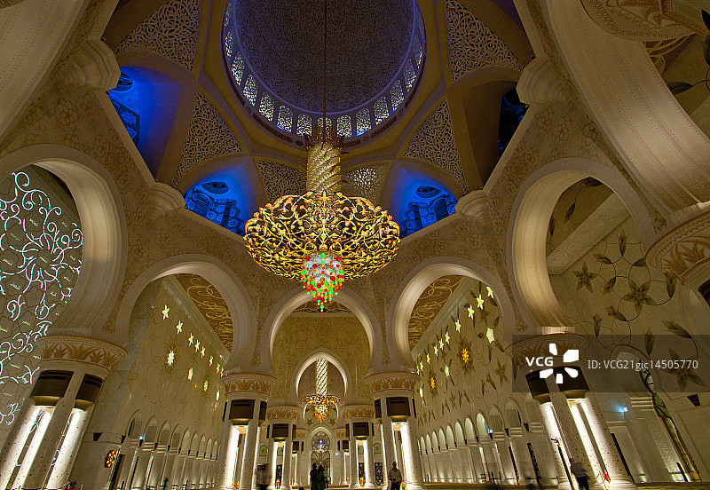 扎耶德清真寺的祈祷大厅图片素材