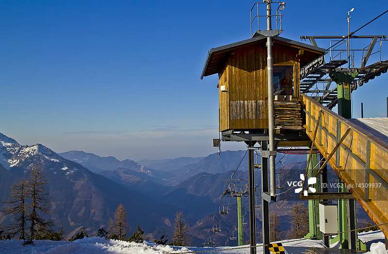 滑雪缆车图片素材