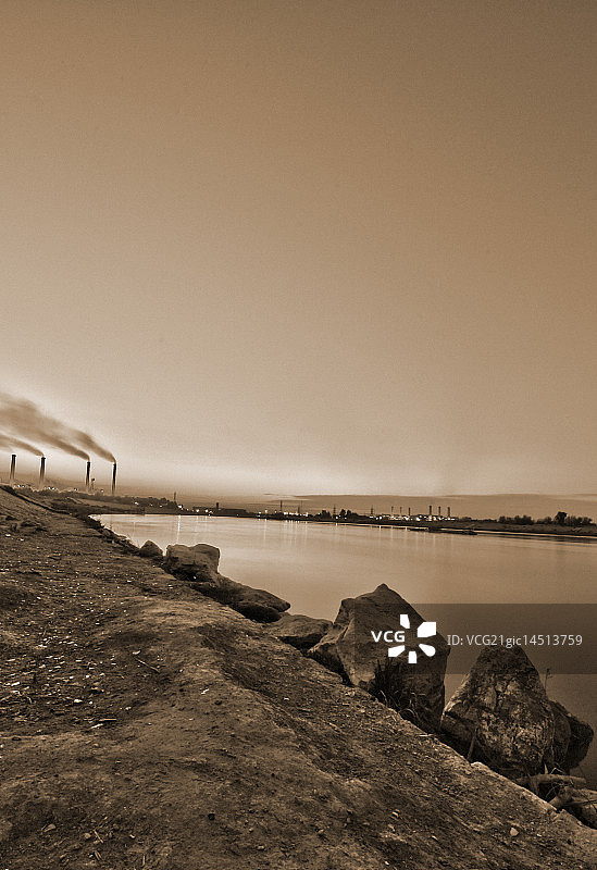 单色日落图片素材