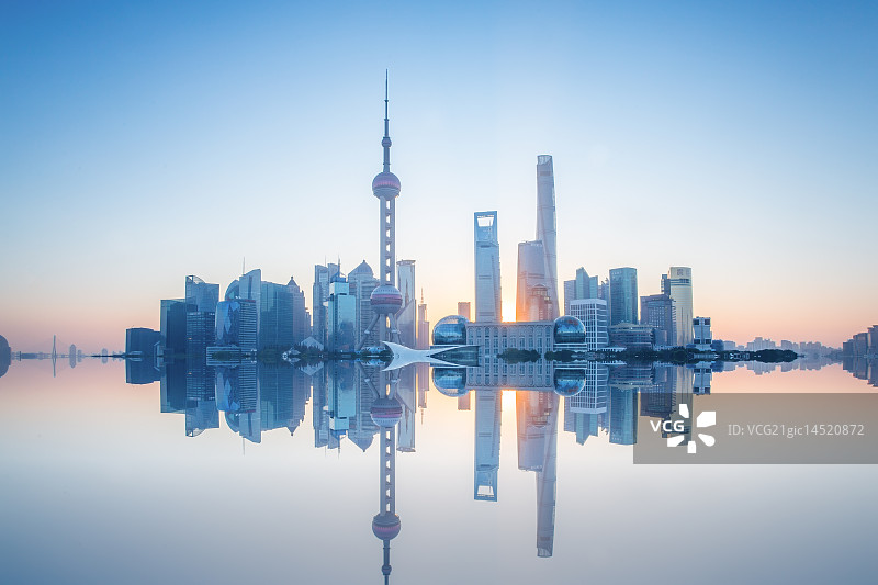 上海日出图片素材