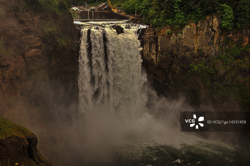 斯诺夸尔米瀑布图片素材