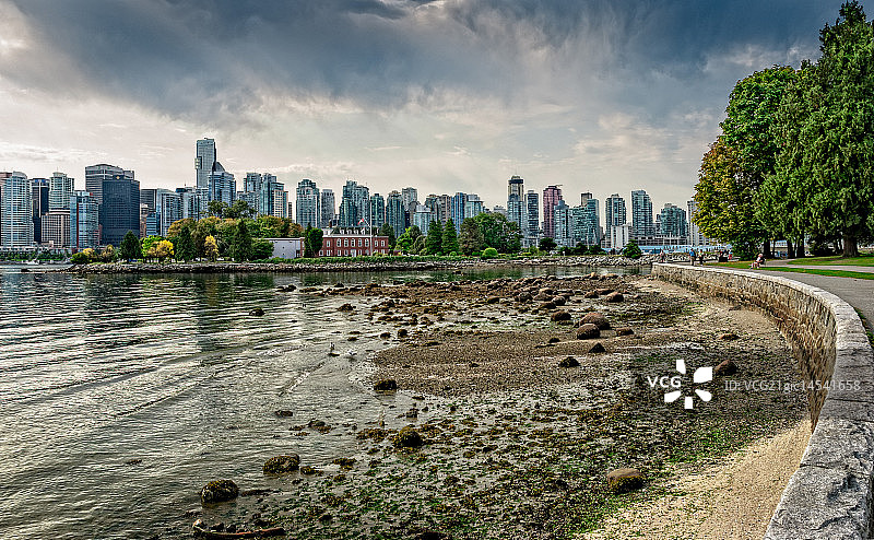 斯坦利公园海堤图片素材