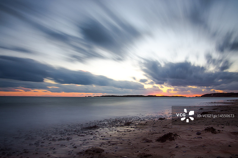 Llanddwyn岛日落图片素材