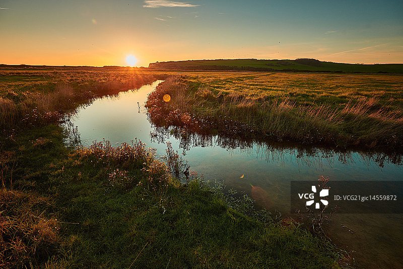 英国苏塞克斯七姐妹岩图片素材