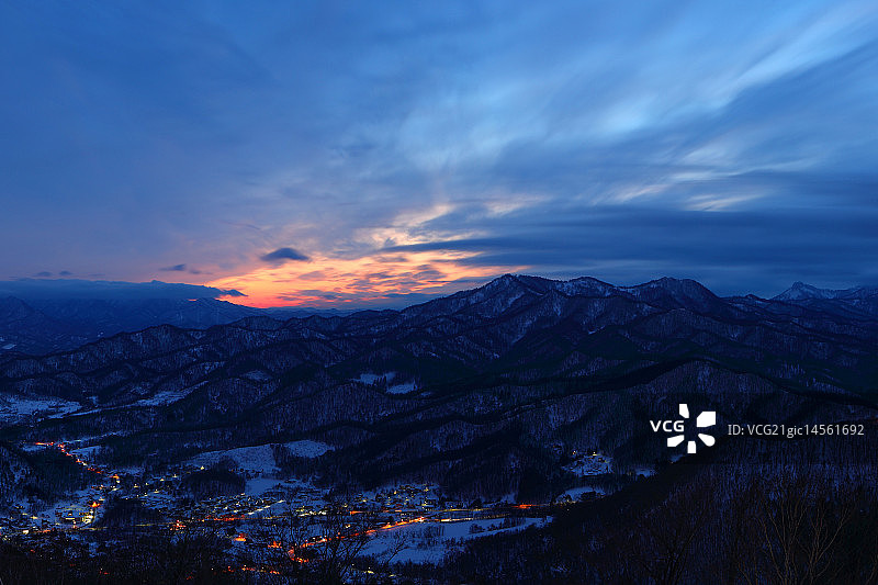札幌日落图片素材