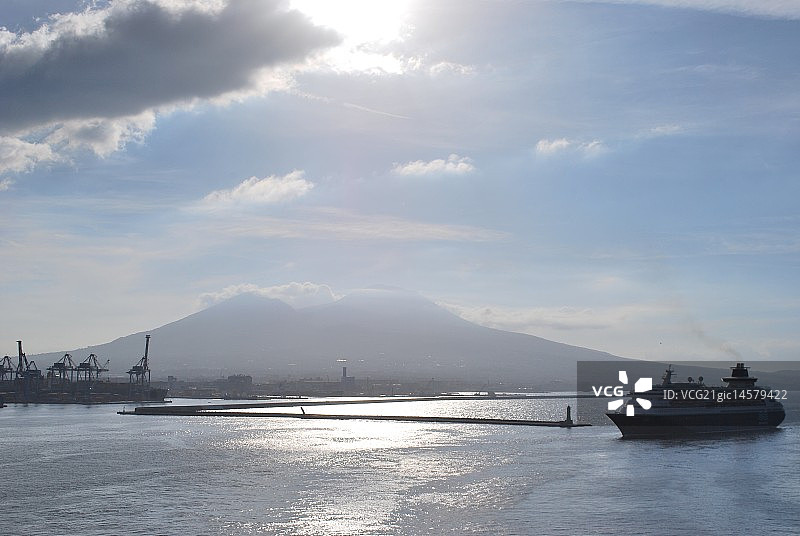 维苏威火山图片素材