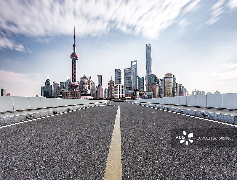 高清上海城市路面风景图片素材