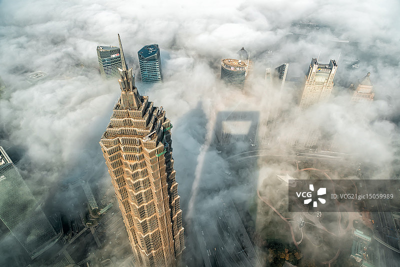 上海城市风光全景图片素材