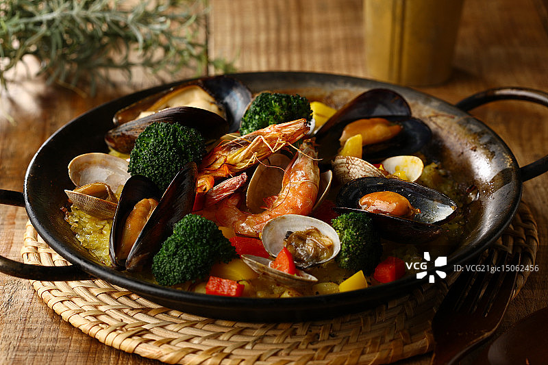 西班牙海鲜饭图片素材