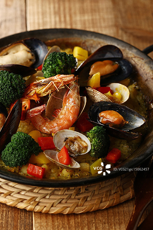 西班牙海鲜饭图片素材