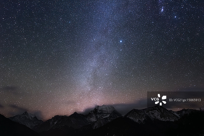 四川仙乃日星空-稻城亚丁风景区图片素材