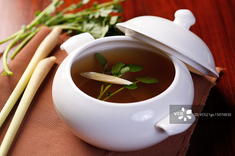 西洋菜香茅汤图片素材