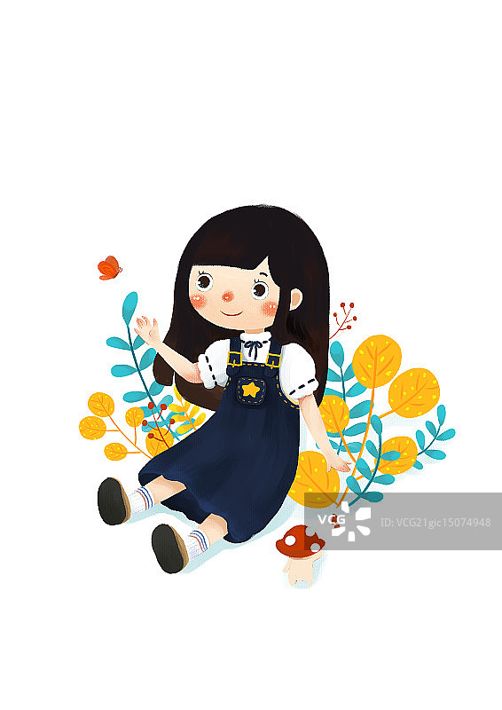 春天女孩图片素材