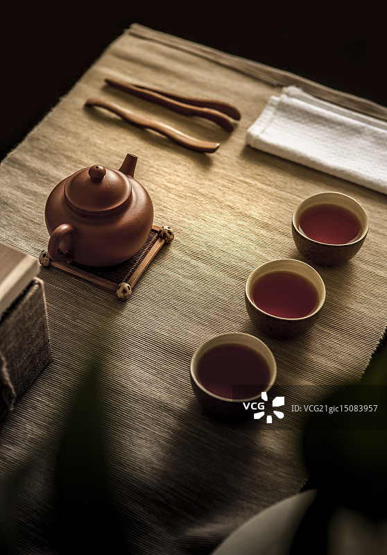 中国茶道紫砂壶图片素材