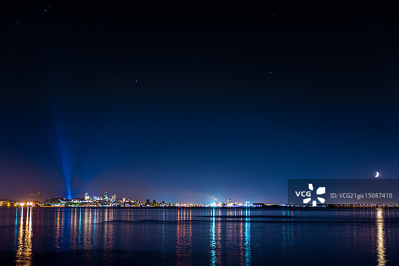 魁北克市夜景图片素材