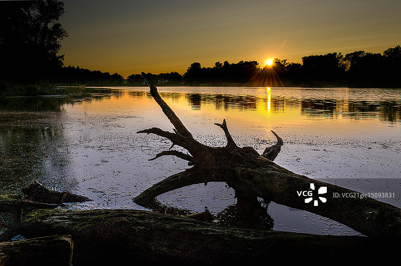 伊利运河@普尔斯布鲁克日落图片素材