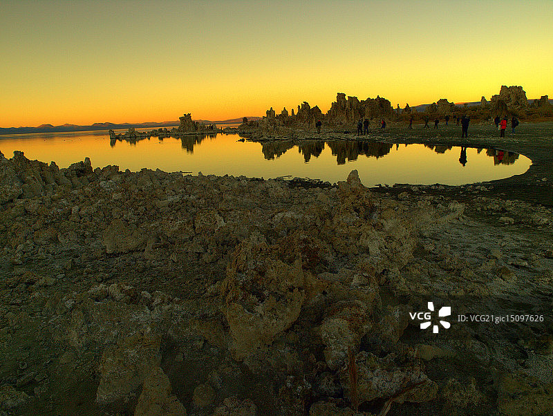莫诺湖南部石灰华图片素材