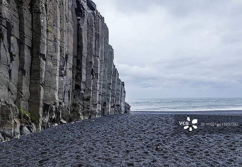 冰岛维克镇的玄武岩图片素材