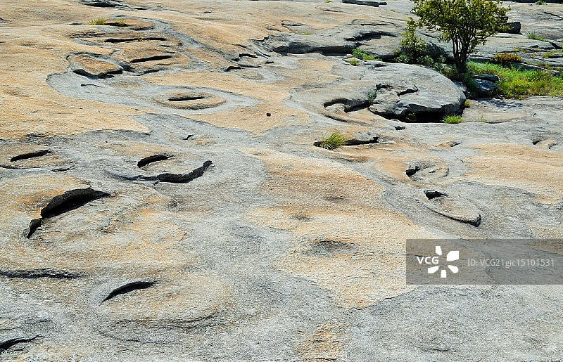 在石山上醒来图片素材