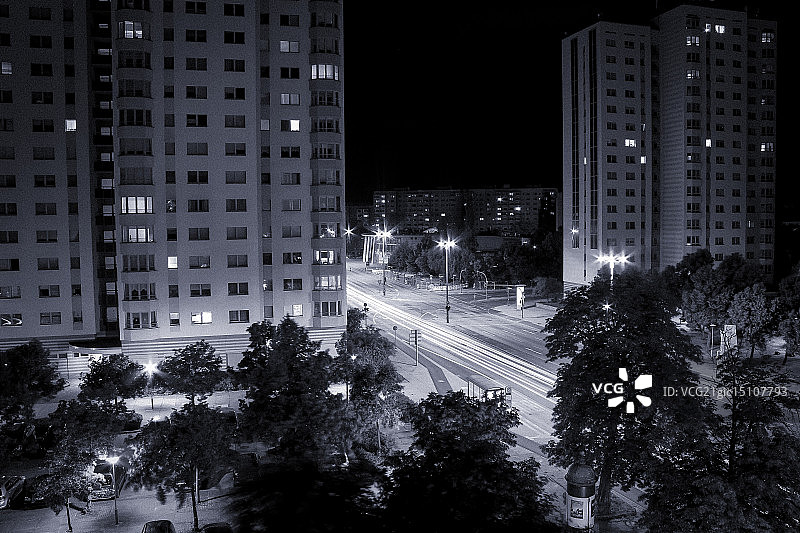 夜幕下的波茨坦图片素材