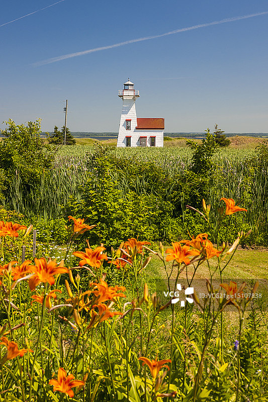 新伦敦后航灯塔，爱德华王子岛图片素材